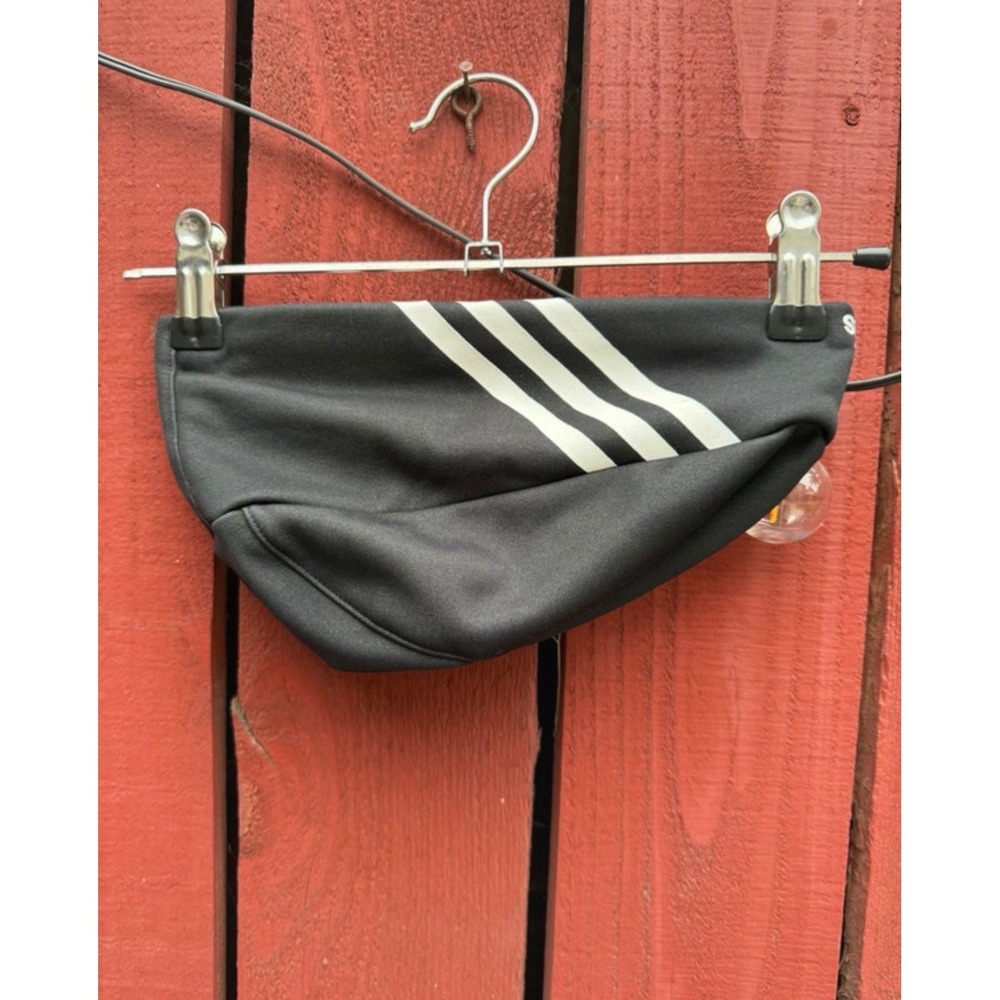 Adidas Black White One Size Winter Running Skull Cap Ear Flap Athletic Beanie